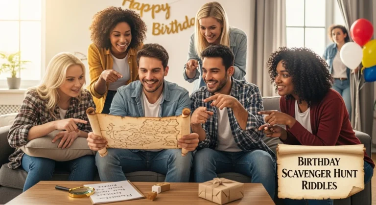 birthday scavenger hunt riddles