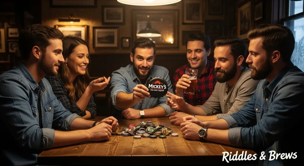 riddles mickeys beer cap